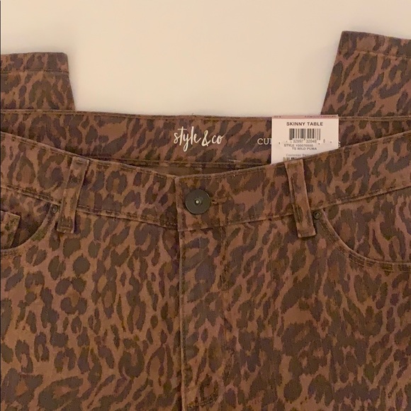 Curvy-Fit Skinny Printed Jeans Wild Puma Print - Picture 2 of 8